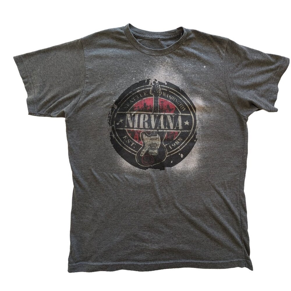 NIRVANA| Graphic Band Tee | Size Unknown | Grey